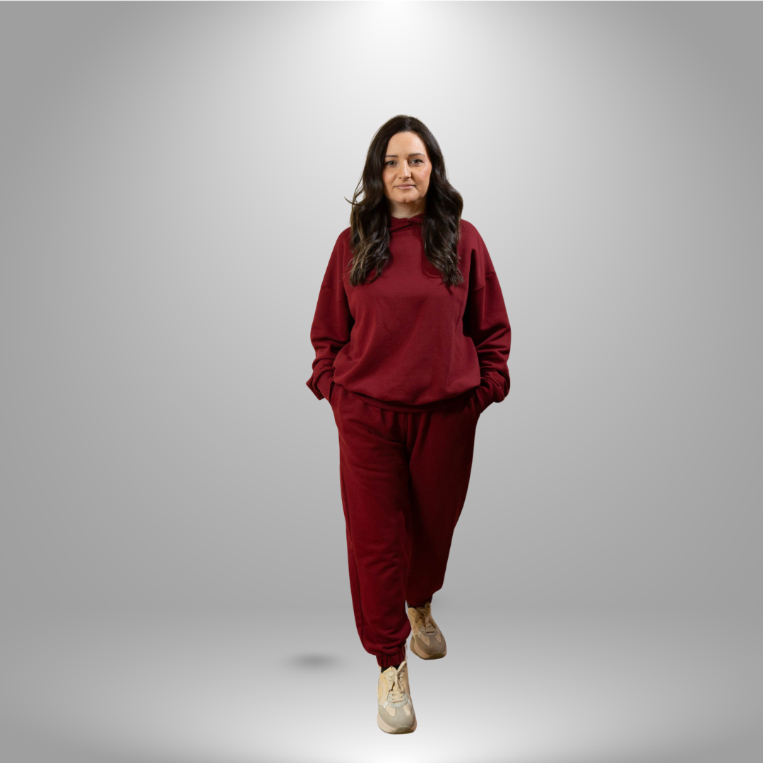 Oversize komplet – kapuljača BURGUNDY/BORDO