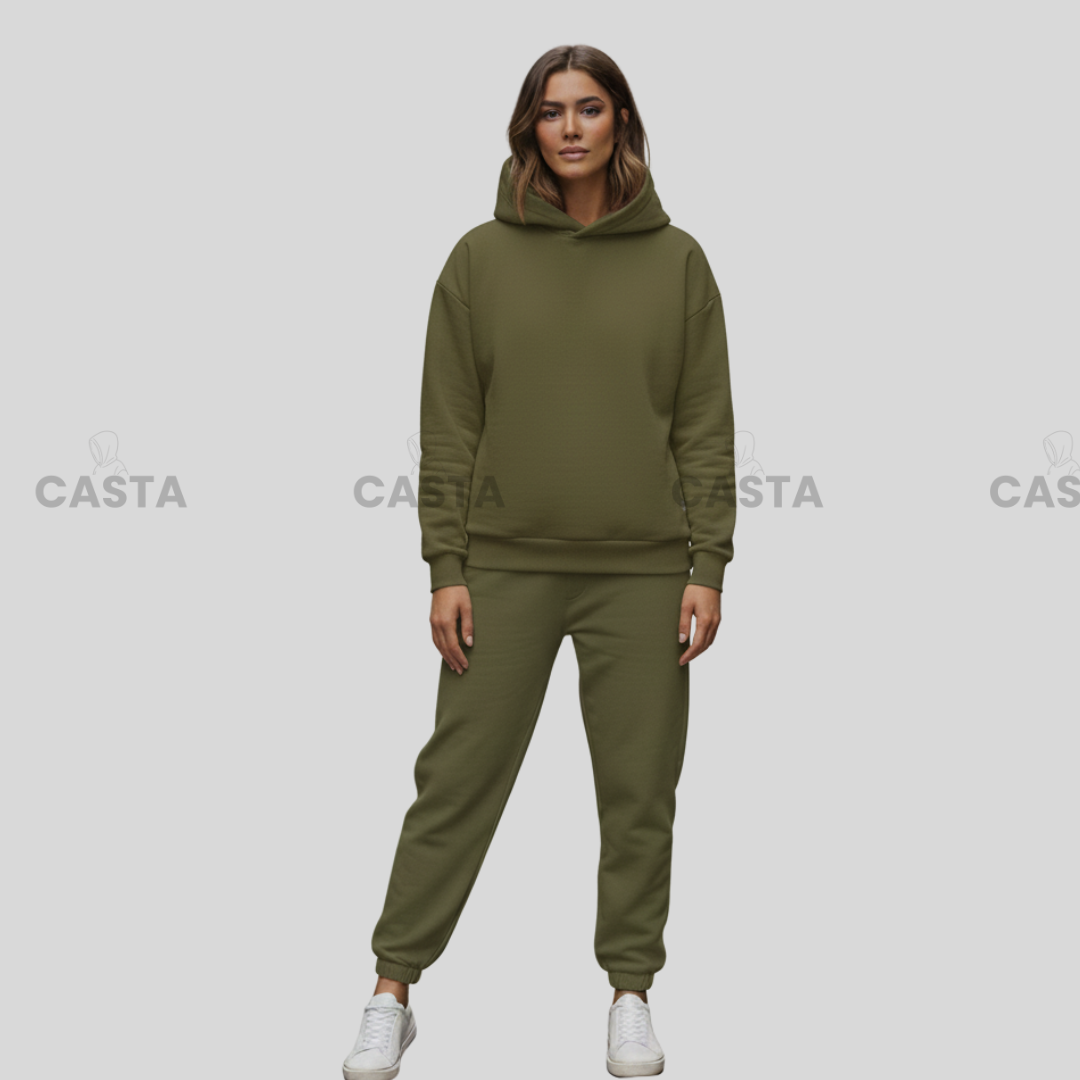 Oversize komplet – kapuljača MASLINASTO ZELENA