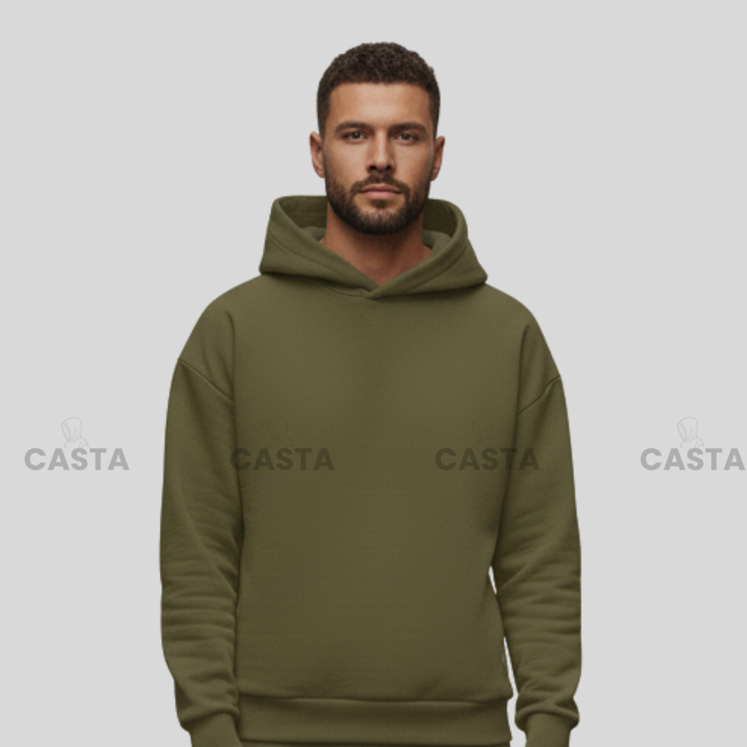 Oversize komplet – kapuljača - MASLINASO ZELENA