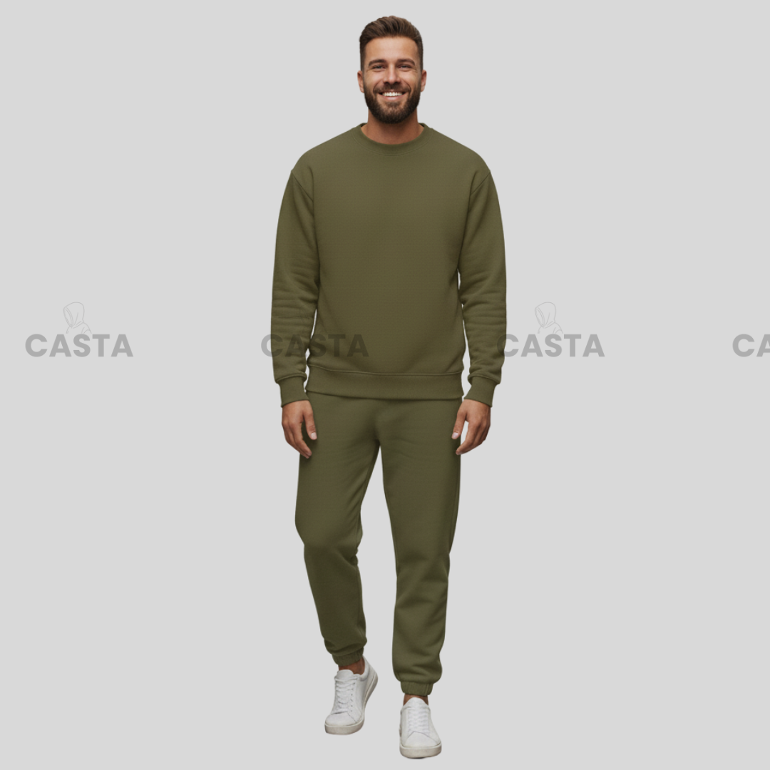 Oversize komplet – basic - MASLINASTO ZELENA
