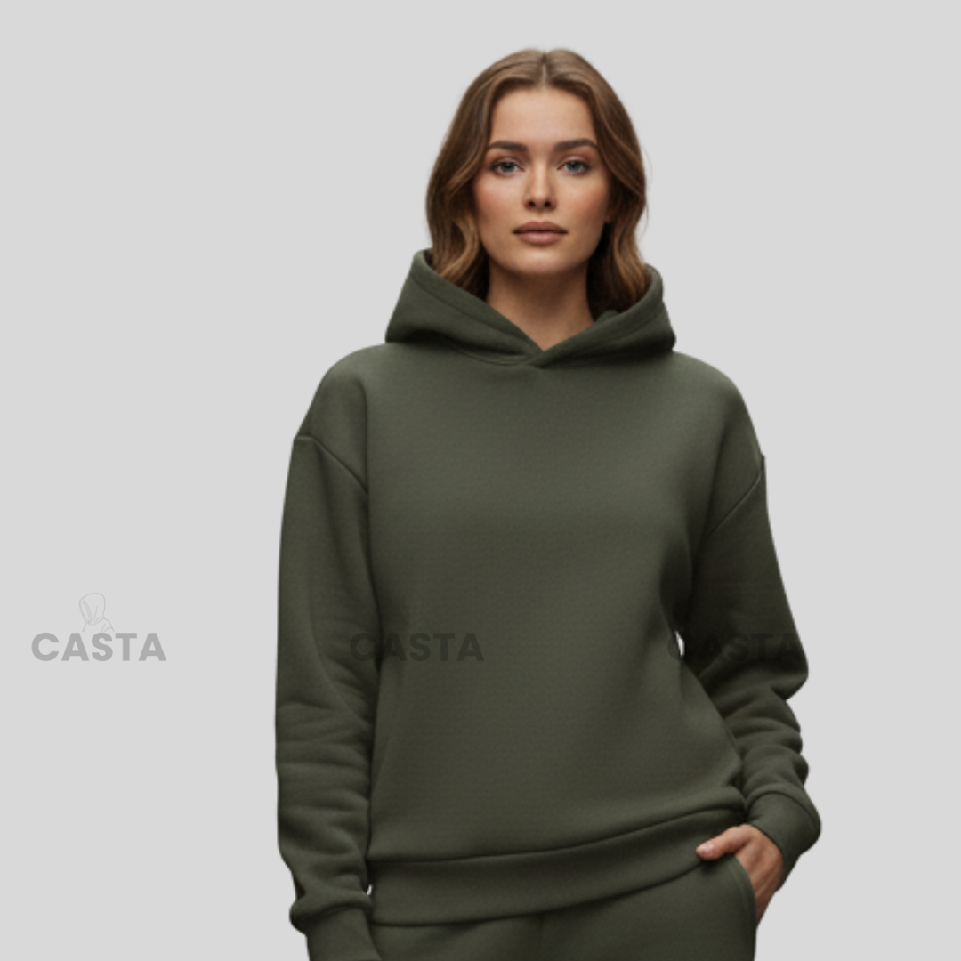 Oversize komplet – kapuljača TAMNO MASLINASTI