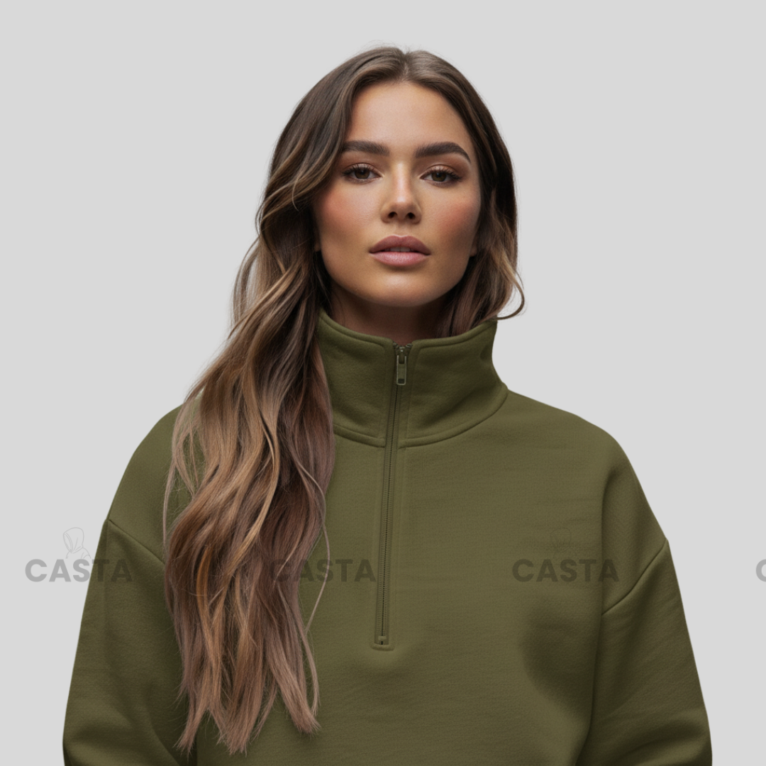 Duks sa zipom i donji deo univerzalna - MASLINASTO ZELENA