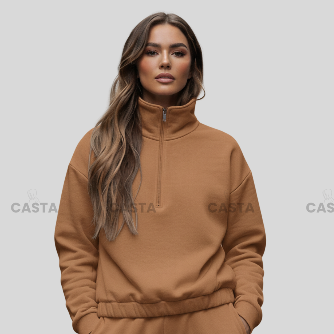 Duks sa zipom i donji deo univerzalna - CARAMEL/KARAMEL