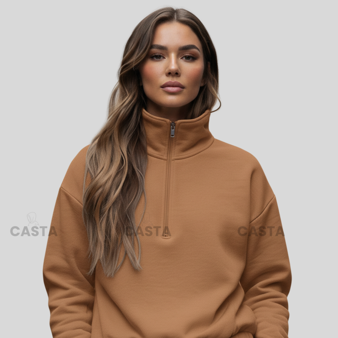 Duks sa zipom i donji deo univerzalna - CARAMEL/KARAMEL