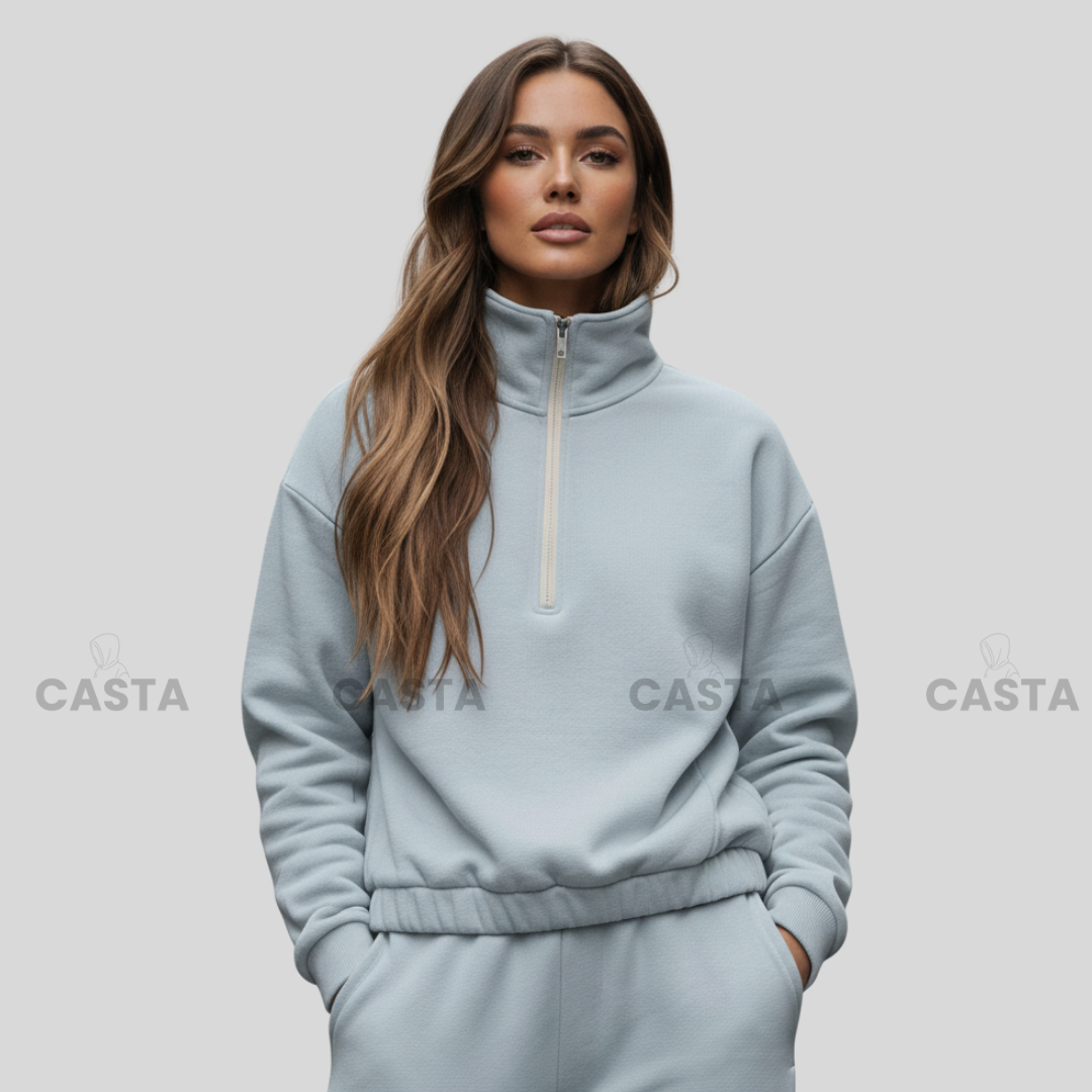 Duks sa zipom i donji deo univerzalna - PASTEL PLAVA