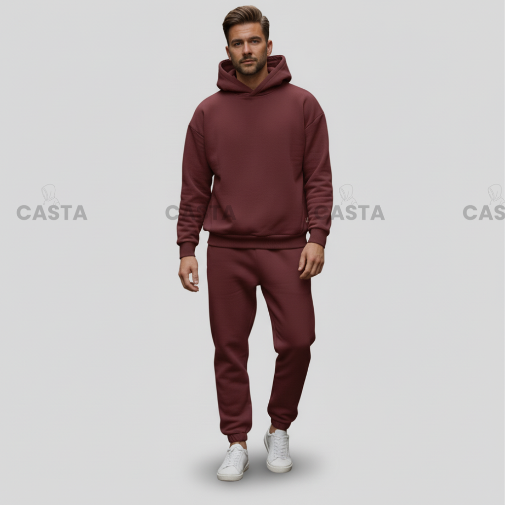 Oversize komplet – kapuljača BURGUNDY/BORDO