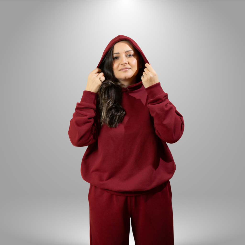 Oversize komplet – kapuljača BURGUNDY/BORDO