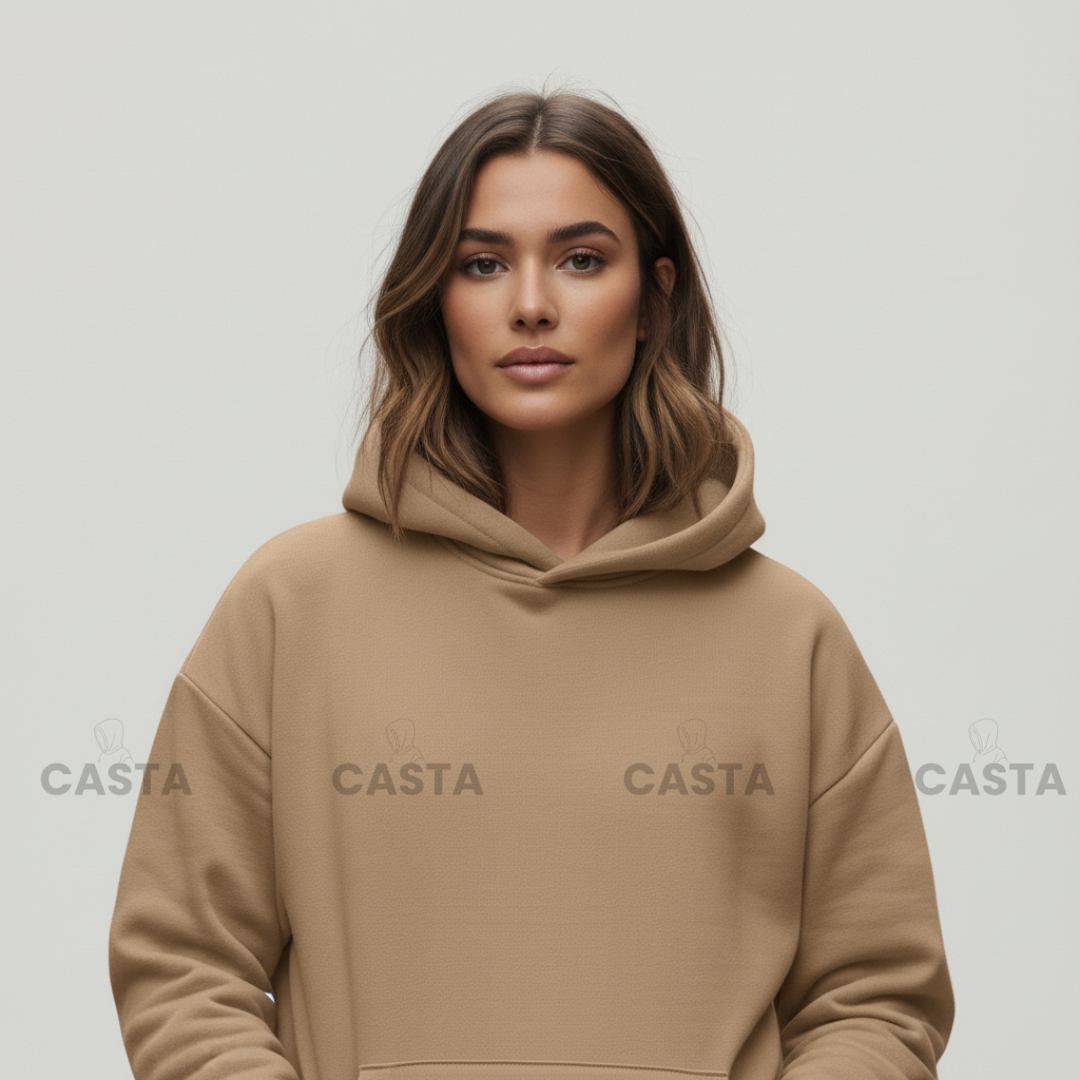 Oversize komplet – kapuljača + džep CARAMEL/KARAMEL