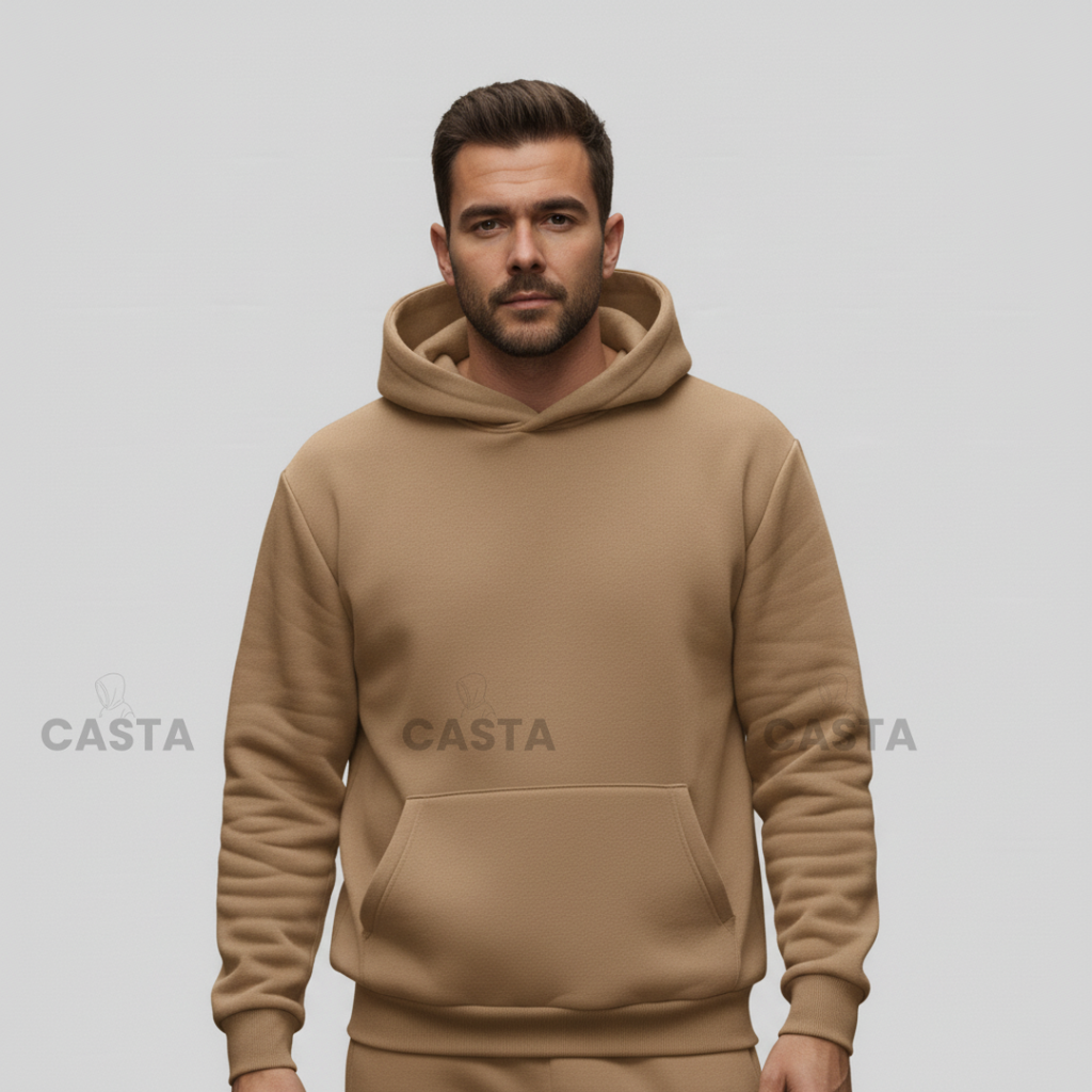 Oversize komplet – kapuljača + džep CARAMEL/KARAMEL