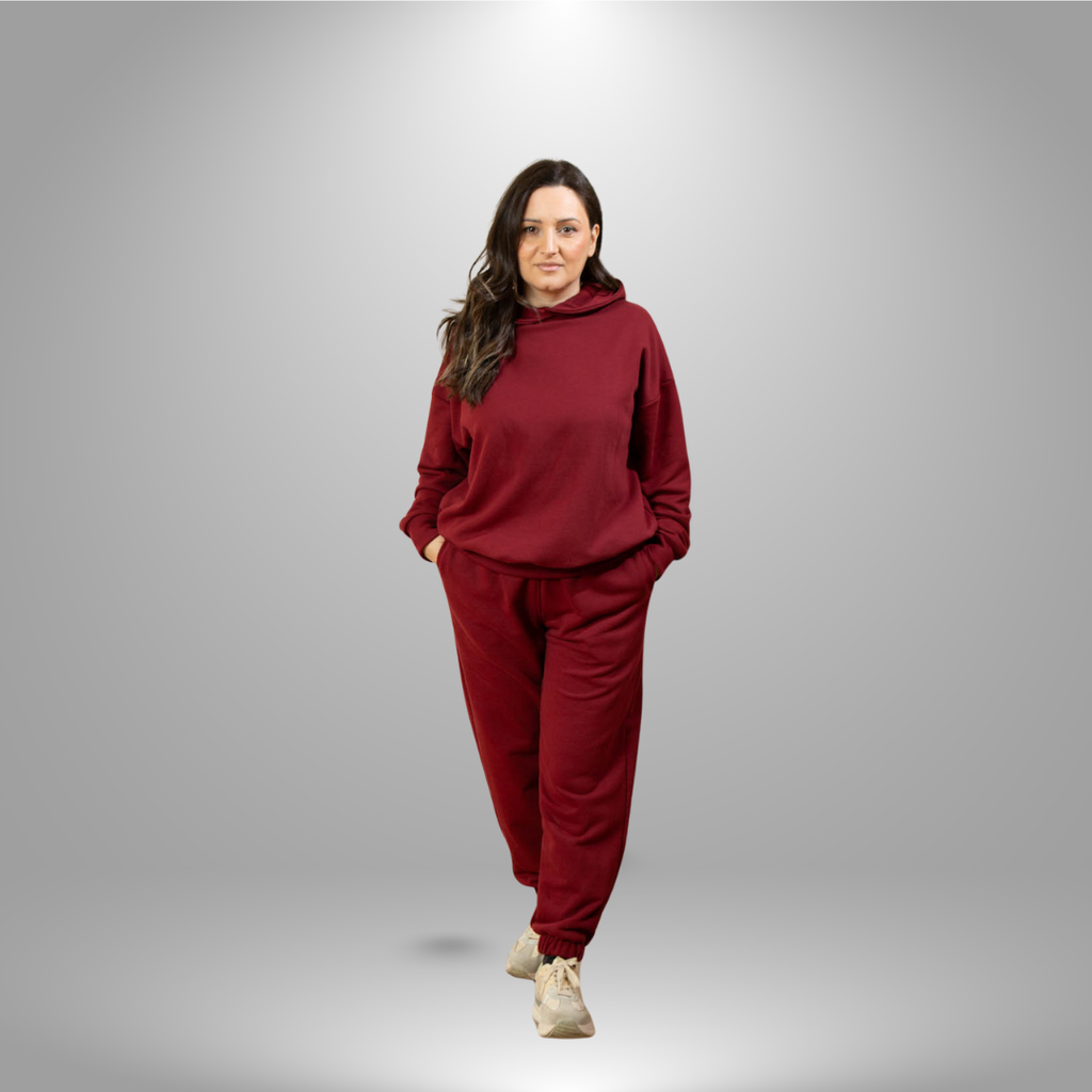 Oversize komplet – kapuljača BURGUNDY/BORDO