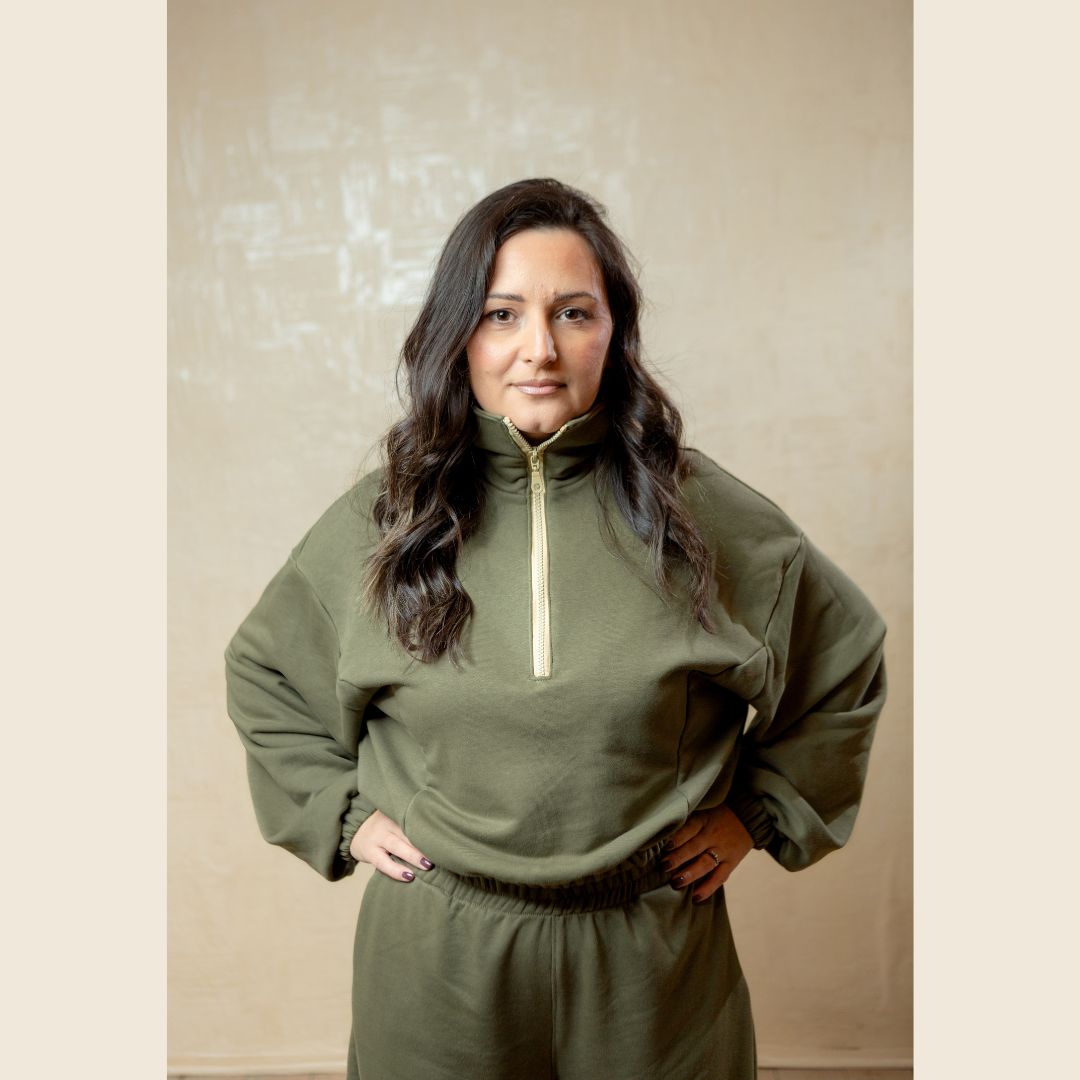 Duks sa zipom i donji deo univerzalna - MASLINASTO ZELENA