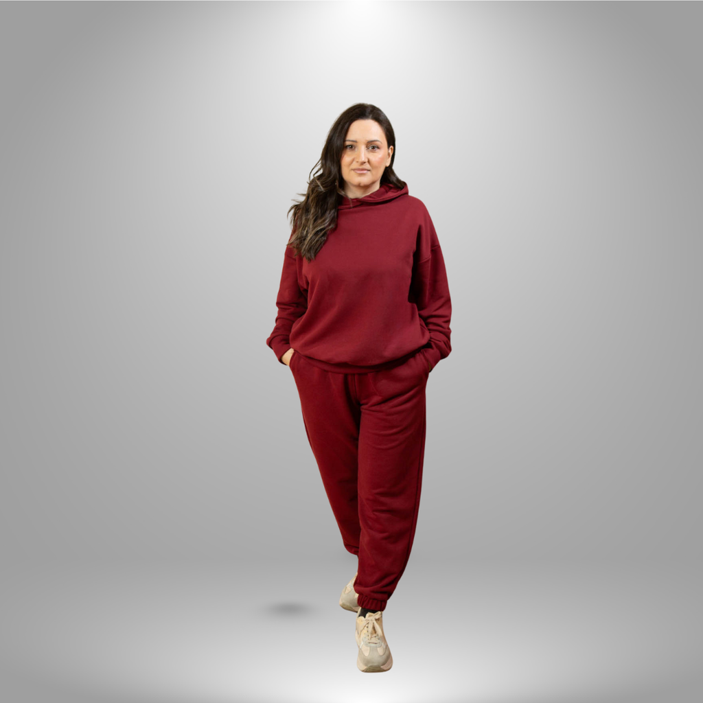 Oversize komplet – kapuljača BURGUNDY/BORDO