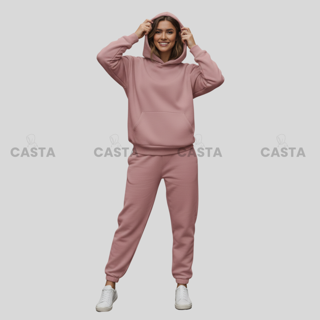 Oversize komplet – kapuljača PRLJAVO ROZE