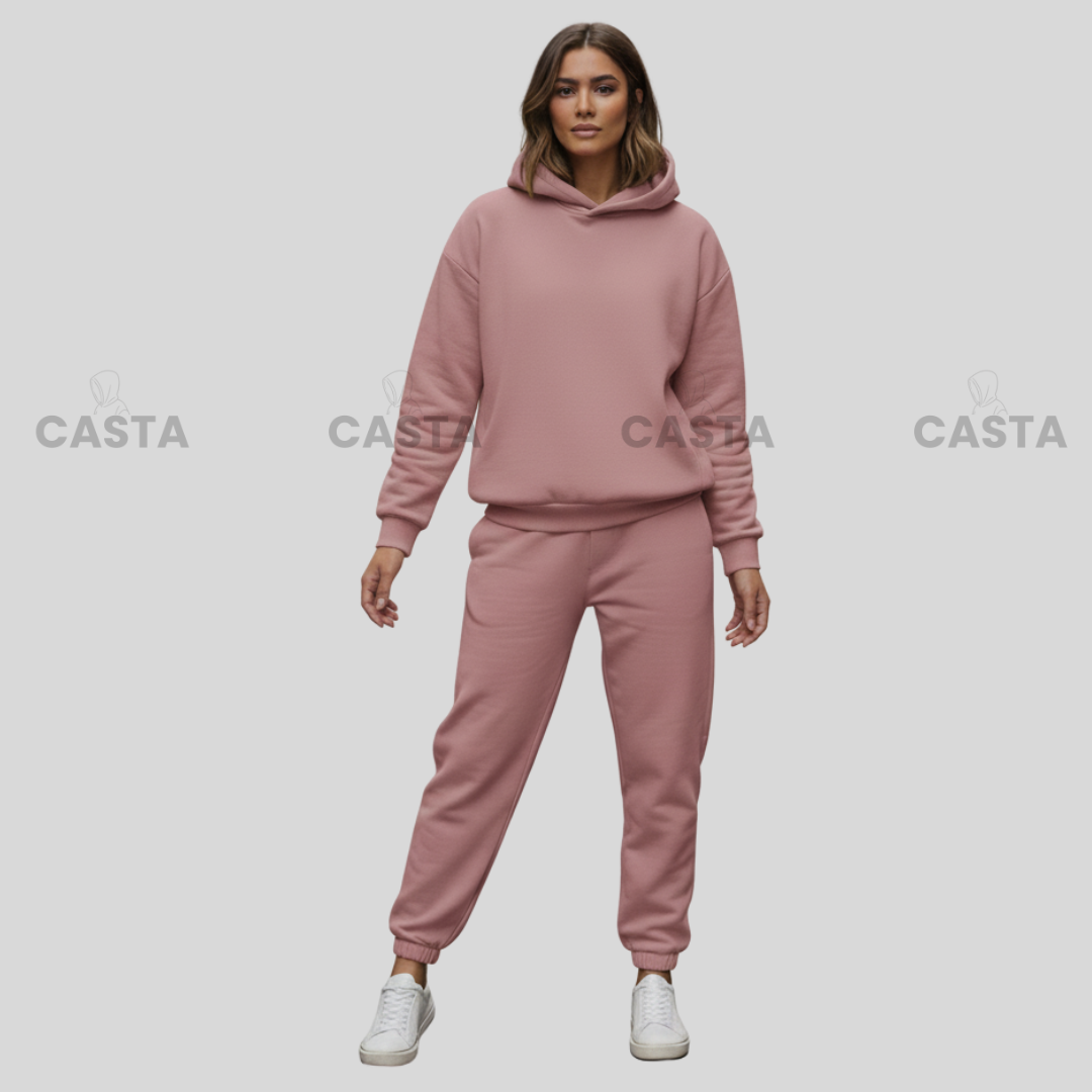 Oversize komplet – kapuljača PRLJAVO ROZE