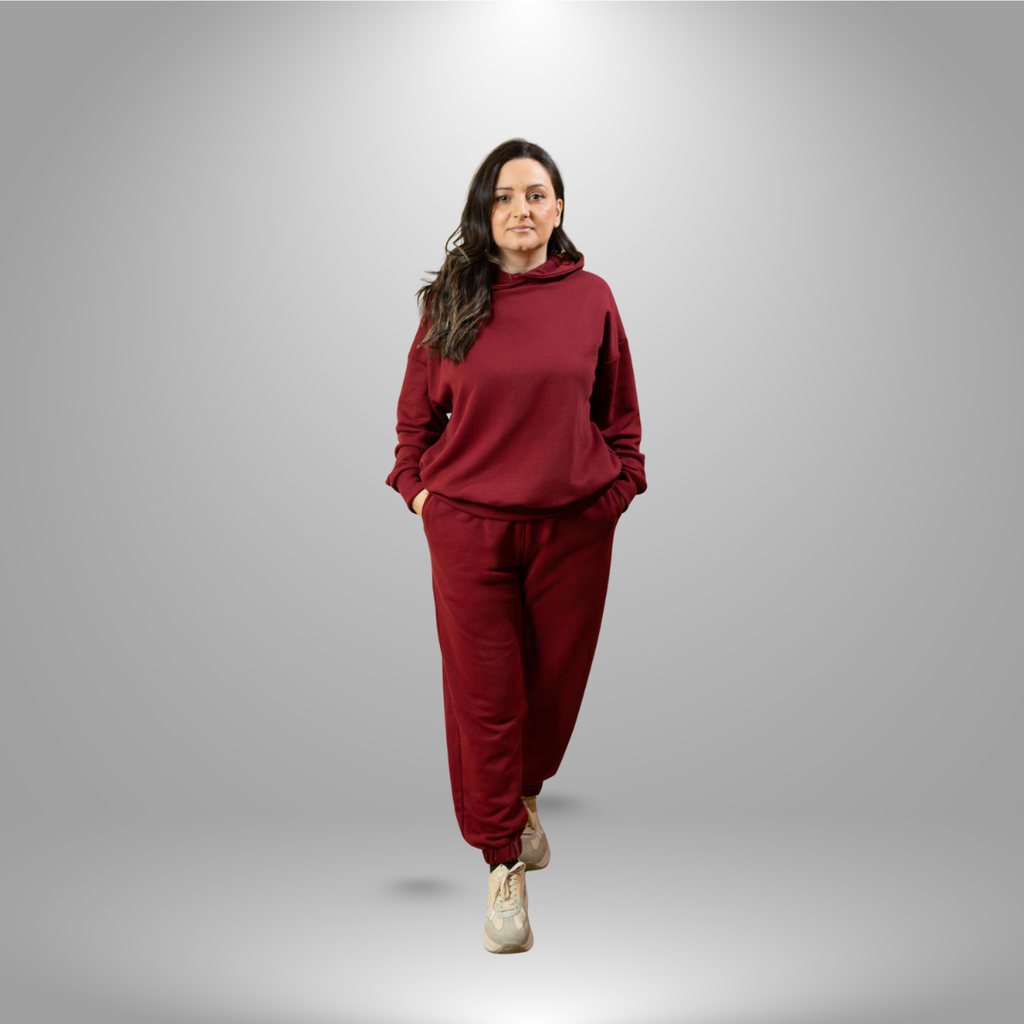 Oversize komplet – kapuljača BURGUNDY/BORDO
