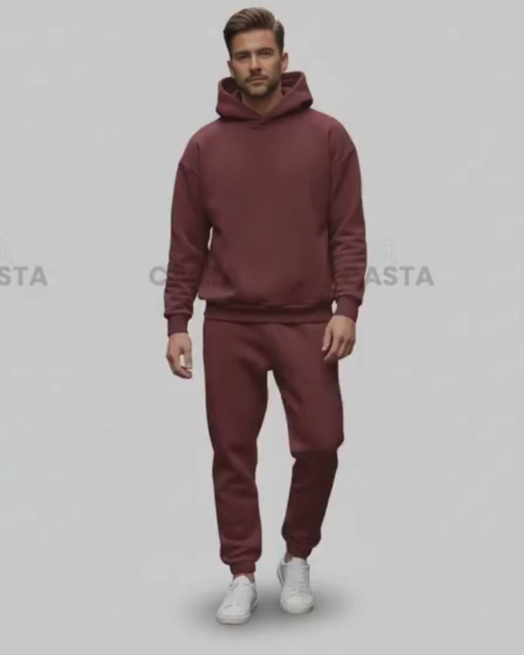 Oversize komplet – kapuljača BURGUNDY/BORDO