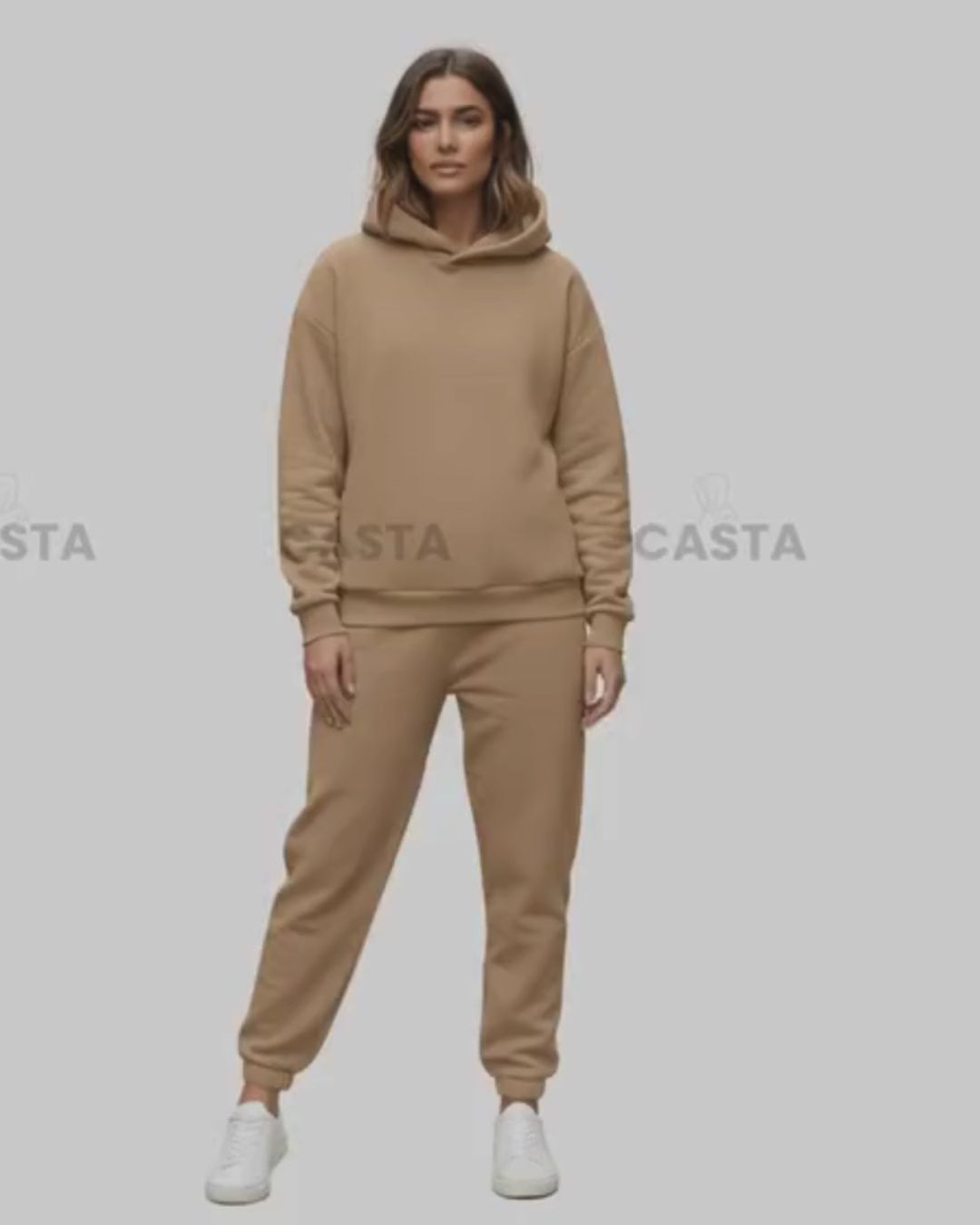 Oversize komplet – kapuljača CARAMEL/KARAMEL