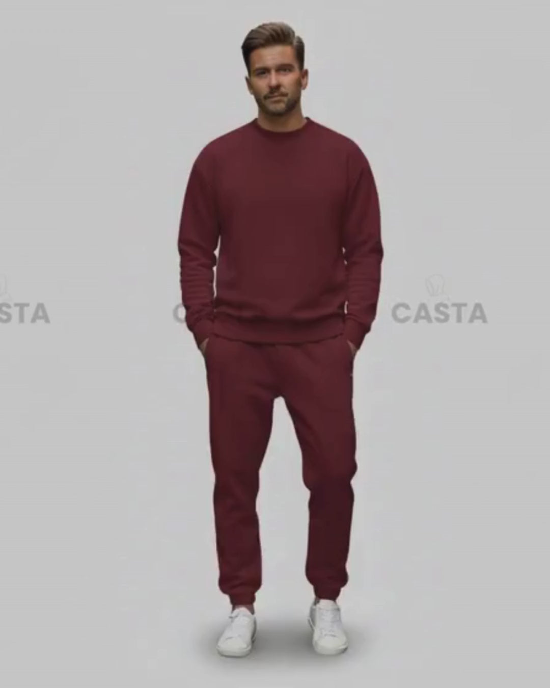 Oversize komplet – basic BURGUNDY/BORDO